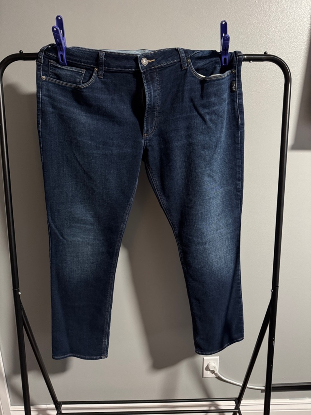 Silver Jeans Men’s Slim Straight Dark Blue Denim 40x32 - Pair 1